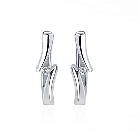 Серьги Platinum Lab. - Платина 950, Бриллиант (арт. ПС-007-01)