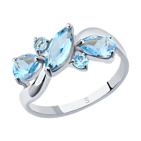 Кольцо SOKOLOV - Серебро 925, Топаз (арт. 92011656)