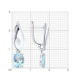 Серьги SOKOLOV - Серебро 925, Топаз (арт. 92025351)