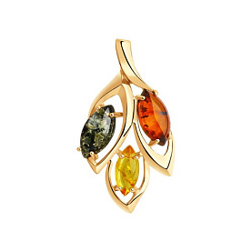 Подвеска Diamant - Серебро 925, Янтарь пресс. (арт. 93-330-00442-1)