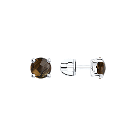 Серьги SOKOLOV - Серебро 925, Раухтопаз (арт. 92021133)