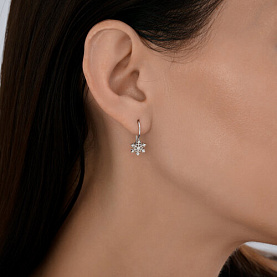 Серьги SOKOLOV - Серебро 925, Фианит (арт. 94027046)