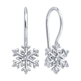 Серьги SOKOLOV - Серебро 925, Фианит (арт. 94027046)