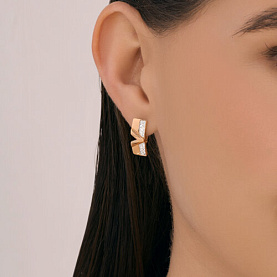 Серьги Diamant - Золото 585, Фианит (арт. 51-120-02978-1)