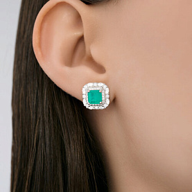 Серьги SOKOLOV - Серебро 925, Фианит (арт. 94027167-91)