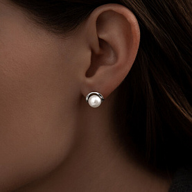 Серьги SOKOLOV - Серебро 925, Жемчуг культивированный (арт. 94022583)