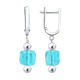 Серьги Diamant - Серебро 925, Стекло (арт. 94-121-00307-2)