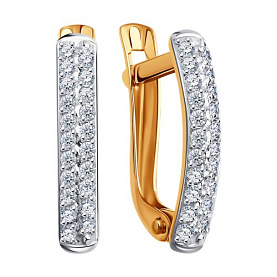 Серьги SOKOLOV - Золото 585, Фианит (арт. 027265)