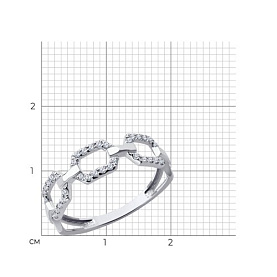 Кольцо SOKOLOV - Золото 585, Фианит (арт. 019492-3)