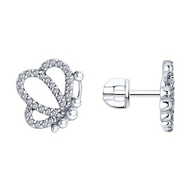 Серьги SOKOLOV - Серебро 925, Фианит (арт. 94026784)