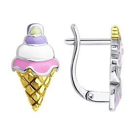 Серьги SOKOLOV - Серебро 925, Эмаль (арт. 94027109)