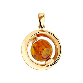 Подвеска SOKOLOV - Серебро 925, Янтарь пресс. (арт. 83030023)