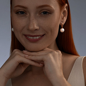 Серьги SOKOLOV - Серебро 925, Жемчуг имитация (арт. 93021191)