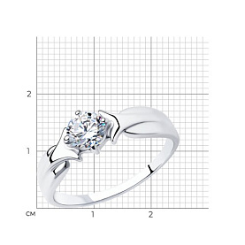 Кольцо SOKOLOV - Серебро 925, Фианит (арт. 94012626)