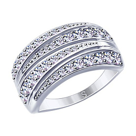 Кольцо SOKOLOV - Серебро 925, Фианит (арт. 94012630)