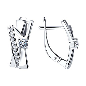 Серьги SOKOLOV - Серебро 925, Фианит (арт. 94023413)