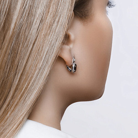 Серьги SOKOLOV - Серебро 925, Гранат, Фианит (арт. 92021685)