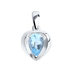 Подвеска Diamant - Серебро 925, Топаз (арт. 94-330-00761-1)