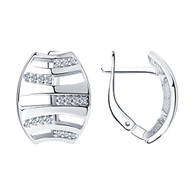 Серьги SOKOLOV - Серебро 925, Фианит (арт. 94024204)