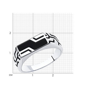 Кольцо Diamant - Серебро 925, Эмаль (арт. 94-112-00721-1)