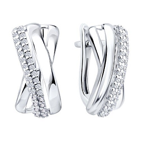 Серьги SOKOLOV - Серебро 925, Фианит (арт. 94027551)