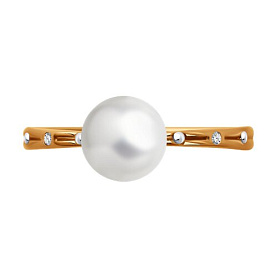 Кольцо Diamant - Серебро 925, Жемчуг культивированный, Бриллиант (арт. 93-210-01913-1)