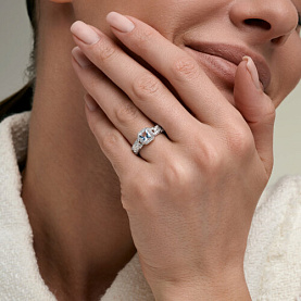 Кольцо SOKOLOV - Серебро 925, Топаз, Фианит (арт. 92014927)