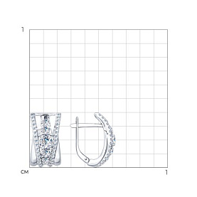 Серьги SOKOLOV - Серебро 925, Фианит (арт. 94022152)