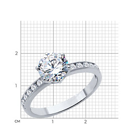 Кольцо SOKOLOV - Серебро 925, Фианит (арт. 94013905)