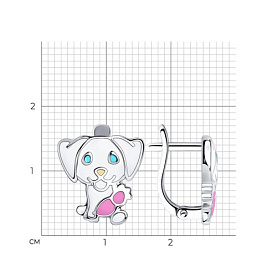 Серьги SOKOLOV - Серебро 925, Эмаль (арт. 94024213)