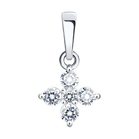 Подвеска SOKOLOV - Золото 585, Фианит (арт. 036881-3)