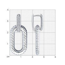 Серьги Diamant - Серебро 925, Фианит (арт. 94-121-02246-2)