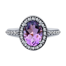 Кольцо SOKOLOV - Серебро 925, Синтетический ситалл , Фианит (арт. 92014307)