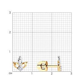 Серьги SOKOLOV - Золото 375, Фианит (арт. 31-122-01003-1)