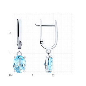Серьги SOKOLOV - Серебро 925, Топаз (арт. 92023161)