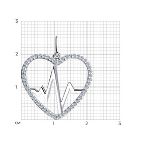 Подвеска SOKOLOV - Серебро 925, Фианит (арт. 94032492)