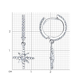 Серьги SOKOLOV - Серебро 925, Фианит (арт. 94025821)