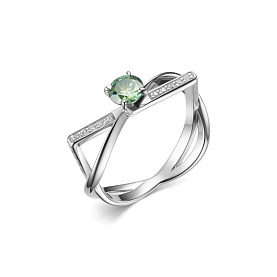 Кольцо Дар - Серебро 925, Муассанит, Фианит (арт. К-5082рс1613900)