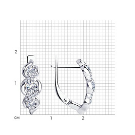 Серьги SOKOLOV - Серебро 925, Фианит (арт. 94025108)