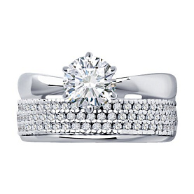 Кольцо SOKOLOV - Серебро 925, Фианит (арт. 94013815)