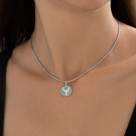 Подвеска Diamant - Серебро 925, Фианит, Эмаль (арт. 94-130-02335-1)