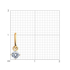 Подвеска SOKOLOV - Золото 375, Фианит (арт. 035007-4)