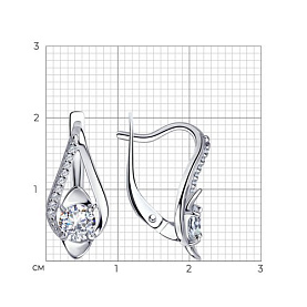 Серьги Diamant - Серебро 925, Фианит (арт. 94-120-00731-1)
