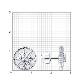 Серьги SOKOLOV - Серебро 925, Фианит (арт. 94027124)