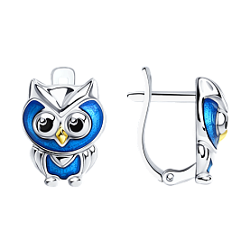 Серьги SOKOLOV - Серебро 925, Эмаль (арт. 94023129)