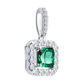 Подвеска SOKOLOV - Серебро 925, Фианит (арт. 94033320)