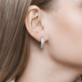 Серьги SOKOLOV - Серебро 925, Фианит (арт. 94020058)