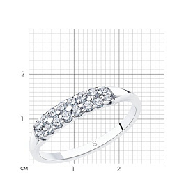 Кольцо SOKOLOV - Серебро 925, Фианит (арт. 94011716)