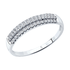 Кольцо SOKOLOV - Серебро 925, Фианит (арт. 94011535)