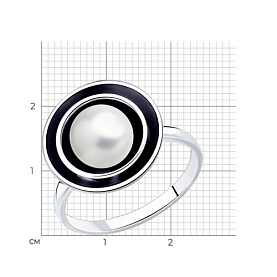 Кольцо SOKOLOV - Серебро 925, Жемчуг имитация (арт. 95010123)